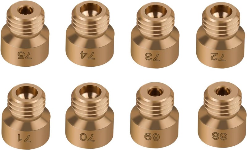 Ciuouient 2240-8 Carburetor Main Jet Kits/Jet Assortment Kits 68-75 (Thread size: 1/4"-32),Fits for Holley Carb Main Carburetors 2010,2300,4010,4011,4150,4160,4500(There is only one for each size) - Image 1